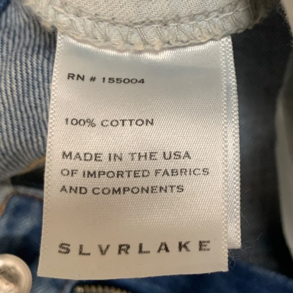 NWT SLVRLAKE Women's Beatnik High Rise Distressed Slim Straight Jeans Size 28 - Picture 10 of 11